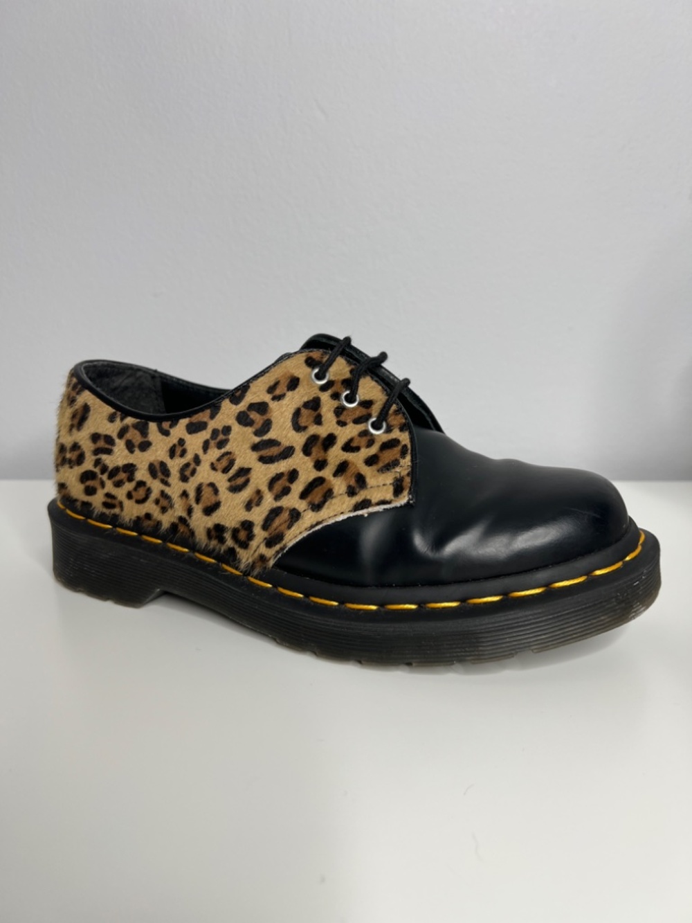 Dr. Martens 1461 Leopard Hair-On Leather Oxford Shoes US 6 EU 37 Rare